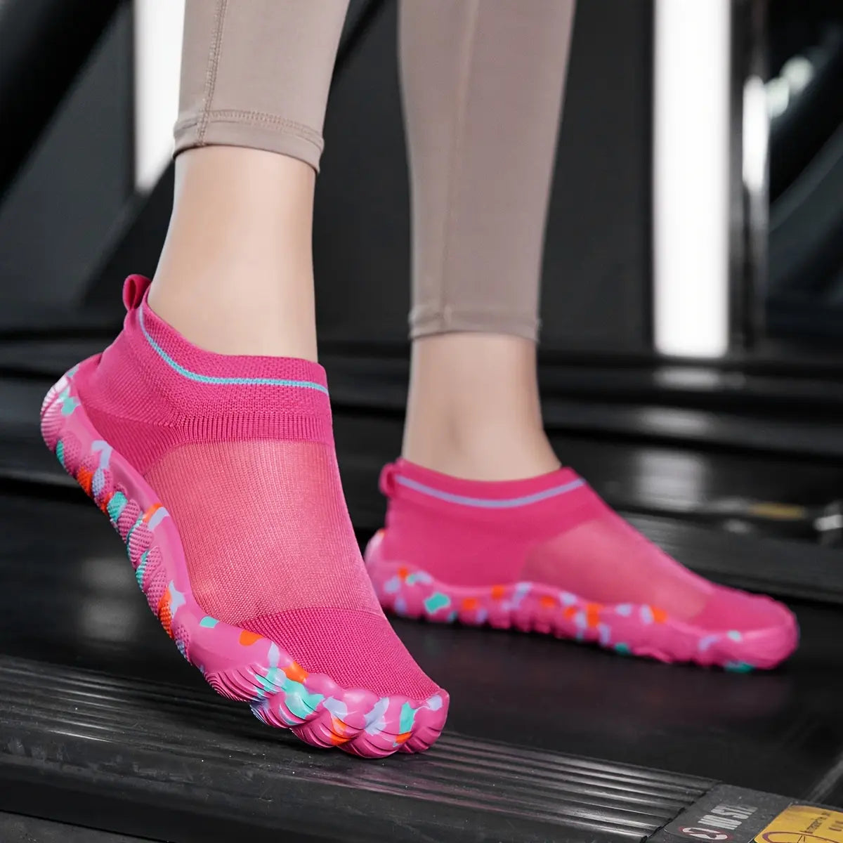 Women’s Quick-Dry Water Shoes, Stretchy Breathable Swim & Beach Shoes with Soft EVA Sole