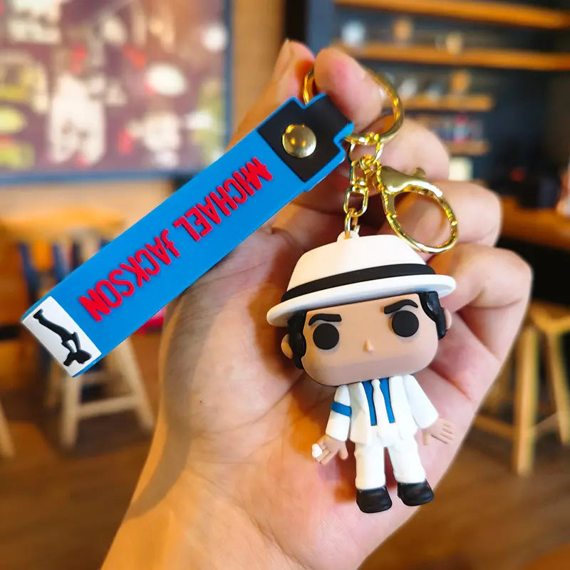 Music-Themed Figurine Keychains, Cute Character Bag Charms, Decorative Keychain Gifts