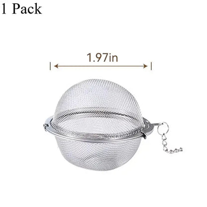 Stainless Steel Spice Infuser Ball with Chain, Fine Mesh Herb & Tea Strainer for Soup, Broth, Stew, Seasoning & Cooking