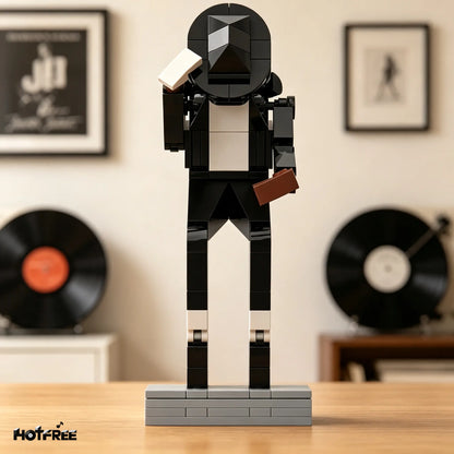 Classic Dance Pose Building Block Figure, Collectible Music Icon Toy, Gift for Pop Music Fans