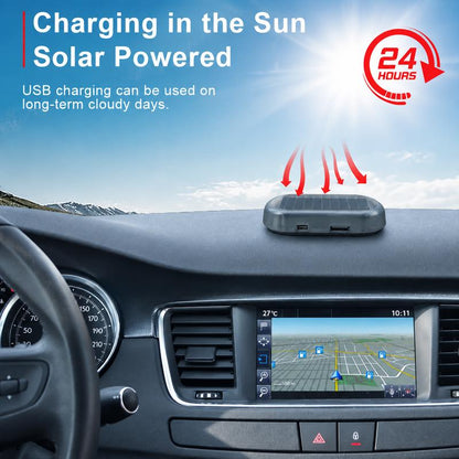 Solar Powered Car Alarm LED Light, Fake Security Warning Flasher, No-Wiring Auto Anti-Theft Decor