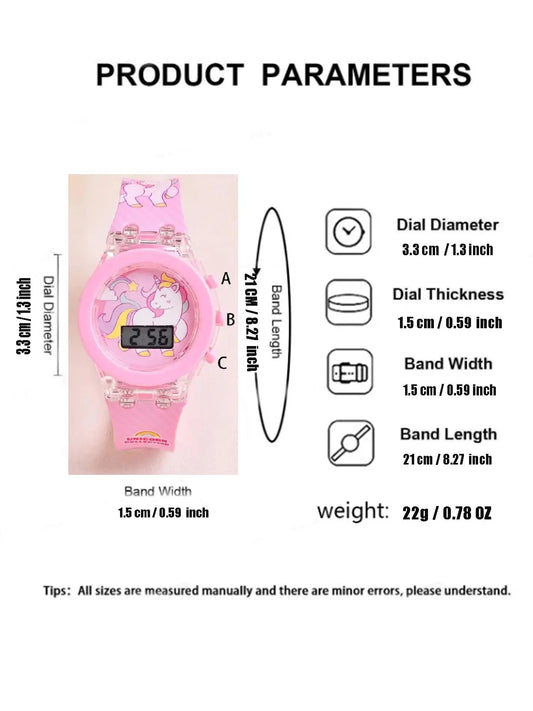 Cute Unicorn Watch & Beaded Bracelet Set – Stylish Girls’ Accessory Set