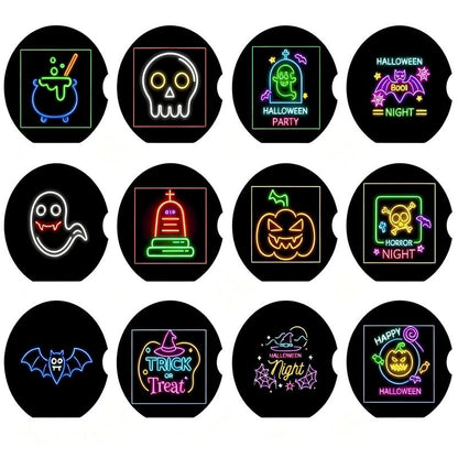 24Pcs Plastic LED Finger Projection Light Set with Halloween Patterns, Creepy Accessories for Halloween Costume, Spooky Glow Finger Flashlights Bulk with Included Cells, Kids Party Favors for Trick-or-Treat Events