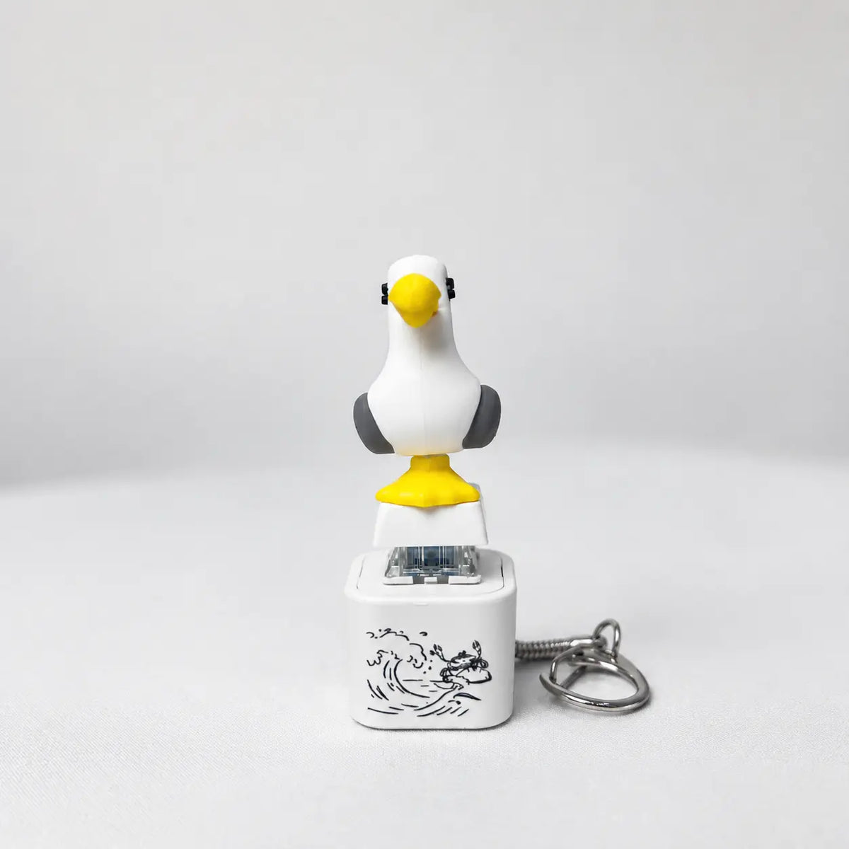 Seagull MINE! Button Keychain-Real Sound & LED Light, Funny Interactive Gift for Friends & Family