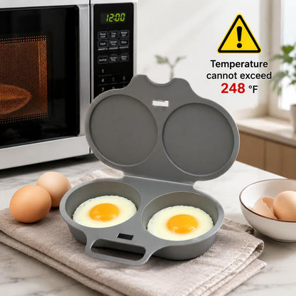 Microwave Egg Cooker, 2-Cup Non-Stick Egg Steamer for Quick & Easy Cooking