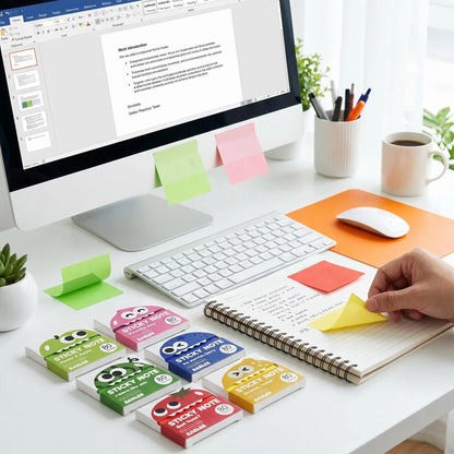 Transparent Pull-Out Glitter Sticky Notes, 12 Boxes/960 Sheets, Pop-Up Study Notes for School & Office