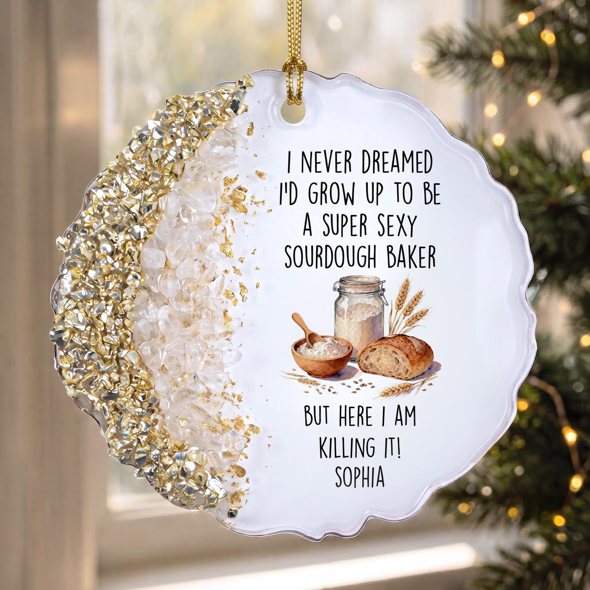 Funny Sourdough Baker Resin Ornament, Gift For Baking Lovers - 1