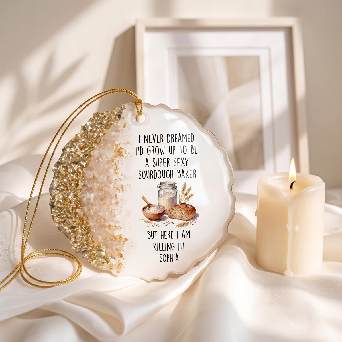 Funny Sourdough Baker Resin Ornament, Gift For Baking Lovers - 4