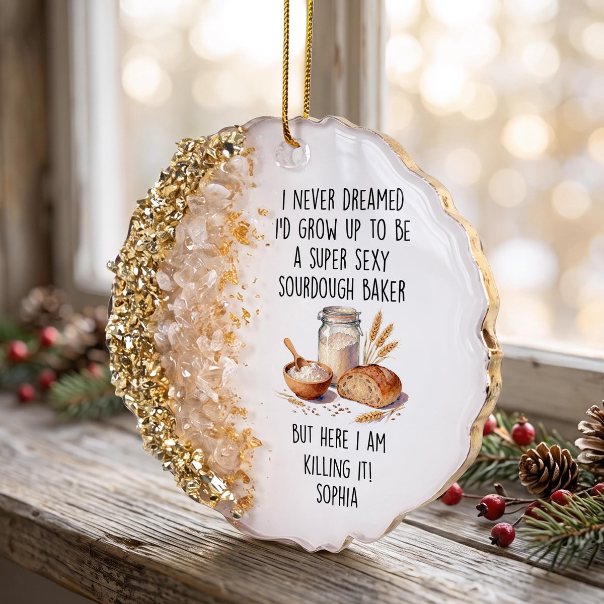 Funny Sourdough Baker Resin Ornament, Gift For Baking Lovers - 6