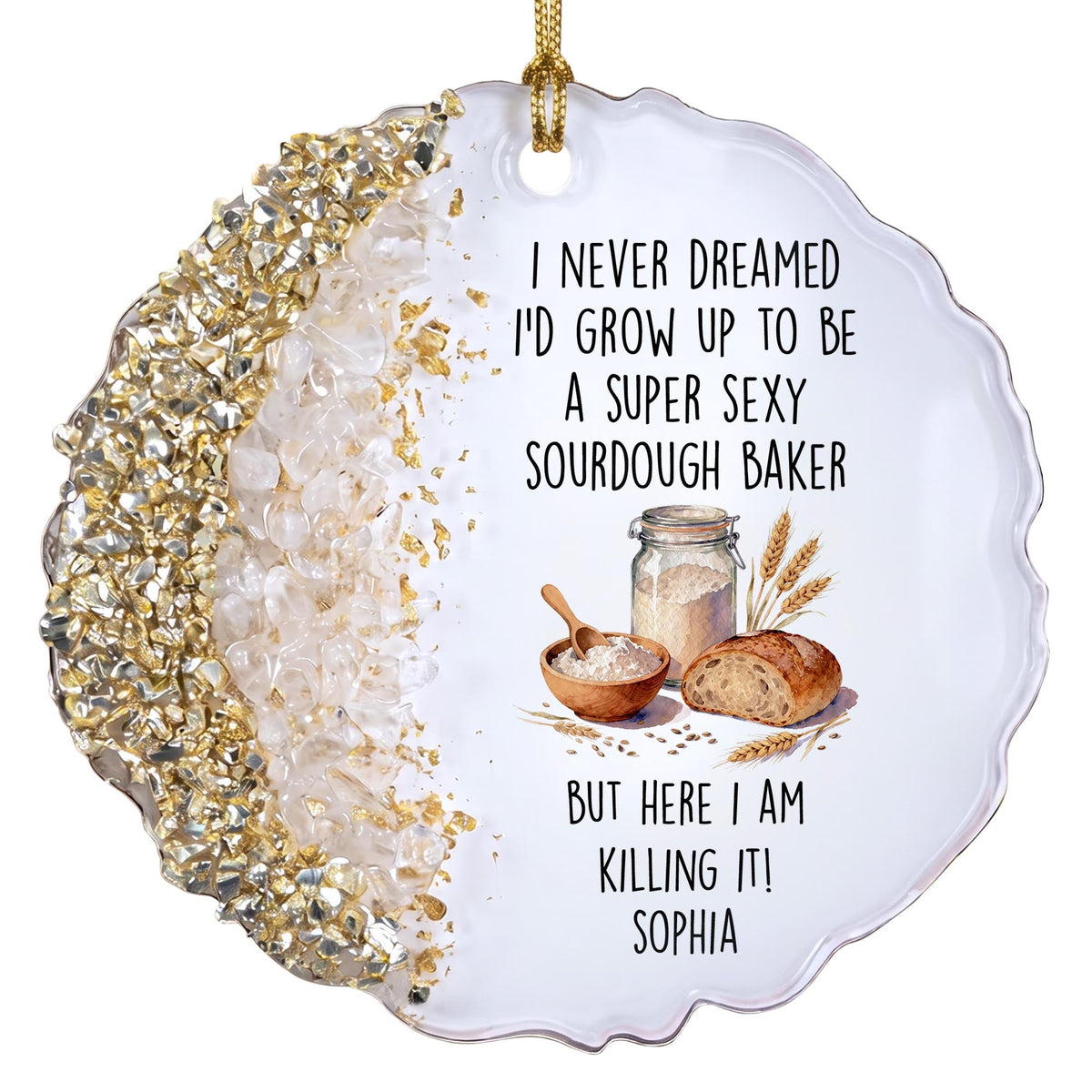 Funny Sourdough Baker Resin Ornament, Gift For Baking Lovers - 9