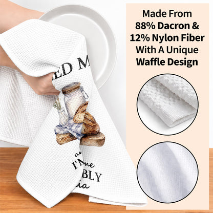 Feed Me Bubbly, Personalized Kitchen Towel, Gift for Sourdough Lovers - 6