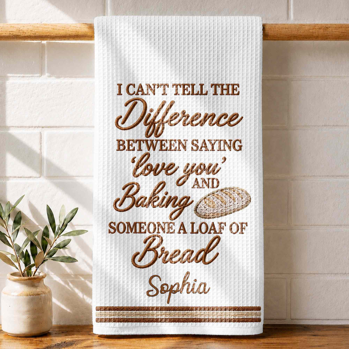 I Can't Tell The Difference, Personalized Kitchen Towel, Gift For Baking Lovers - 1