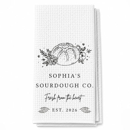 Sourdough Co Fresh From The Heart, Personalized Kitchen Towel, Baker Gift - 10