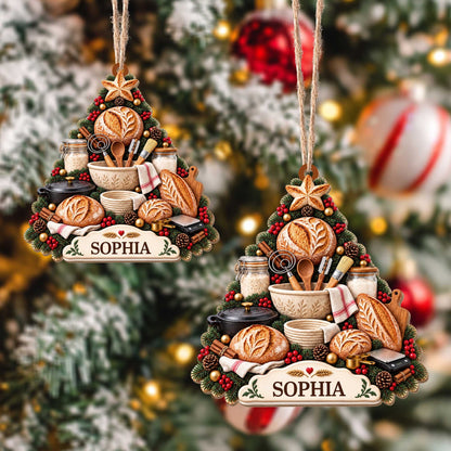 Sourdough Lover Holiday Dream, Custom Ornament, Gift For Bakers - 7