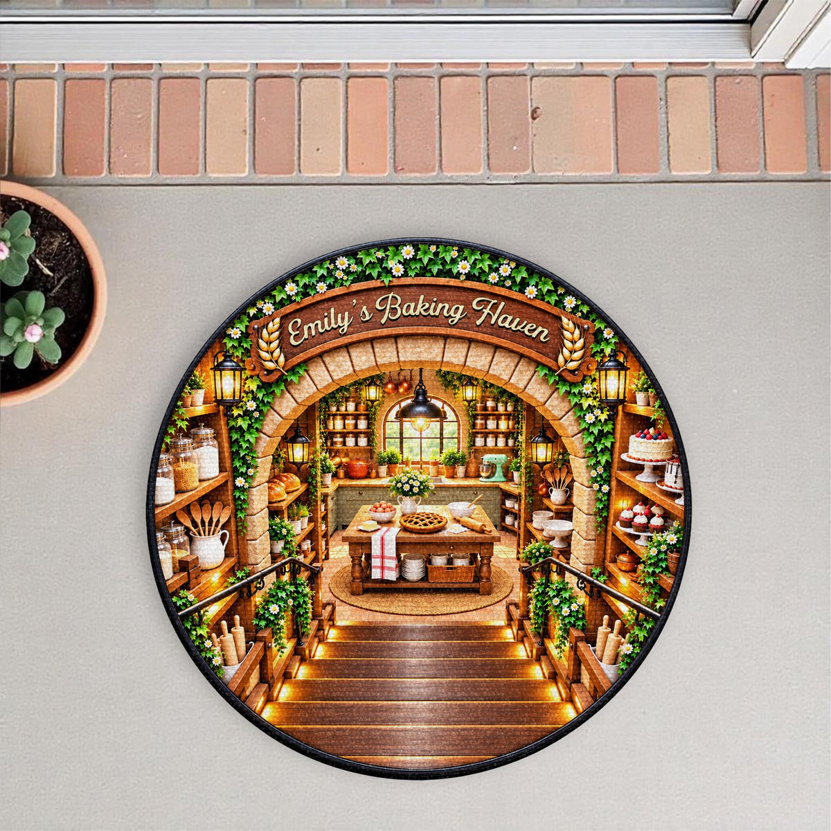 Baking Haven, Personalized Custom Shaped Doormat, Gift For Bakers - 3