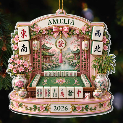 A Life Of Luck Mahjong Table, Acrylic Ornament, Gift For Mahjong Lovers - 7