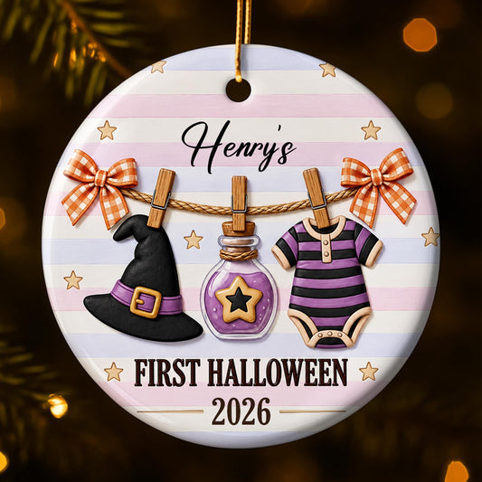 First Halloween, Ceramic Ornament, Gift For New Parents and Baby - 1