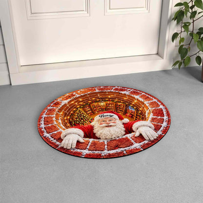 Santa Claus Coming To Town, Personalized Doormat, Christmas Home Gift - 3