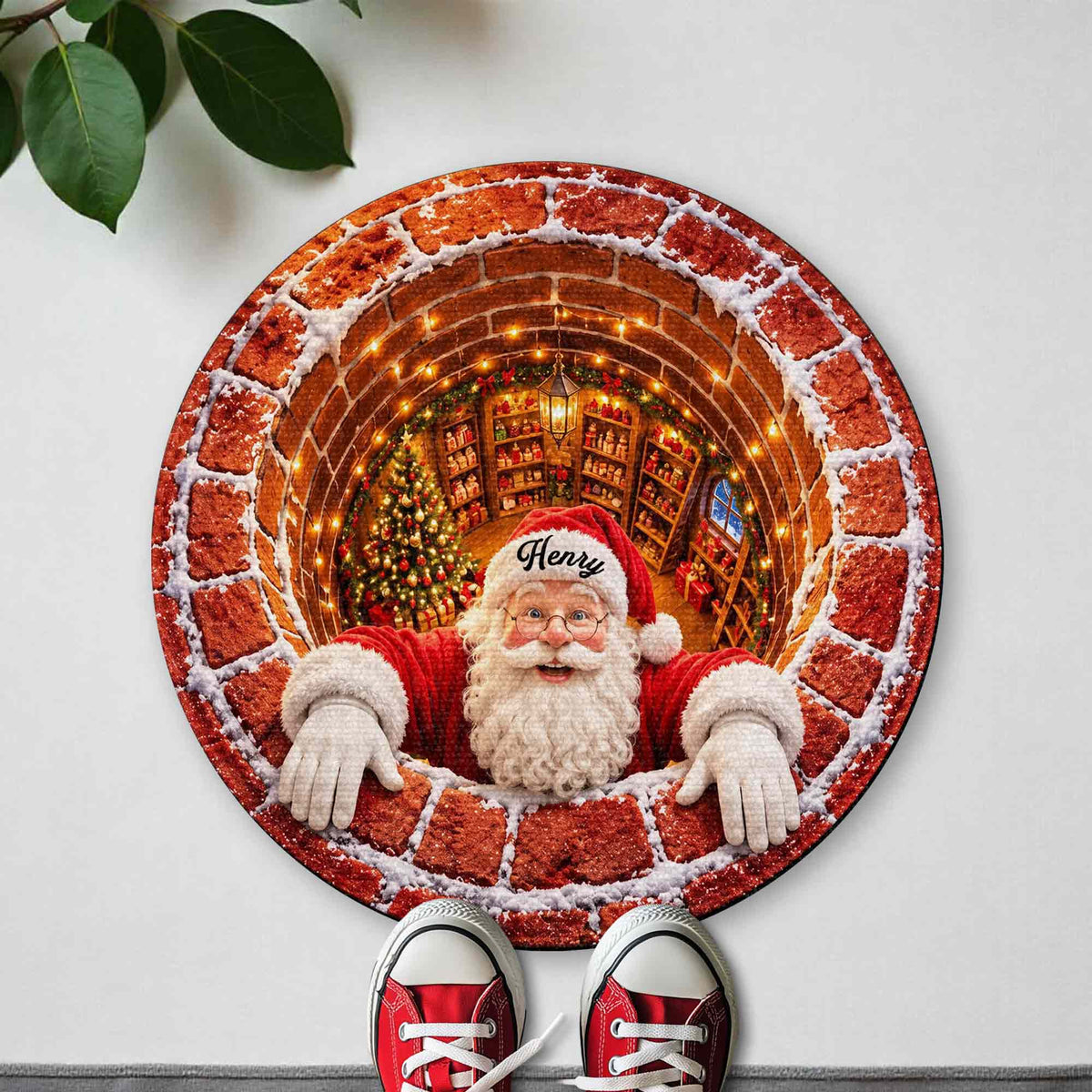 Santa Claus Coming To Town, Personalized Doormat, Christmas Home Gift - 7