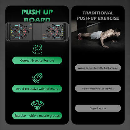 Portable Push Up Board – Foldable Chest & Core Training System for Home Workouts