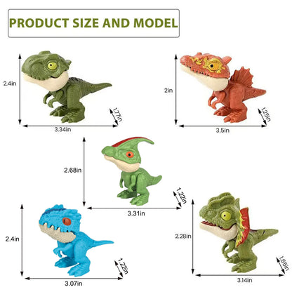 Jurassic World 5-Piece Dinosaur Toy Set – 5 Random Designs from 24, Movable Biting Figures for Kids 3+