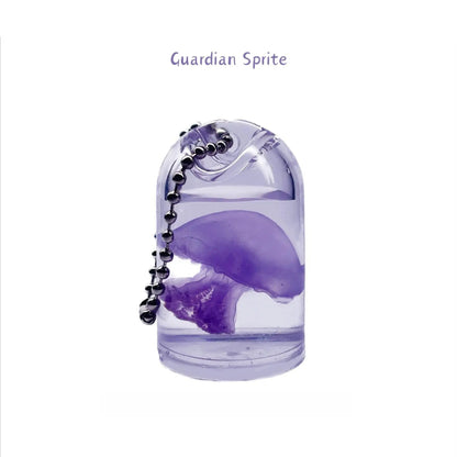 Trendy Silicone Jellyfish Replica Keychain