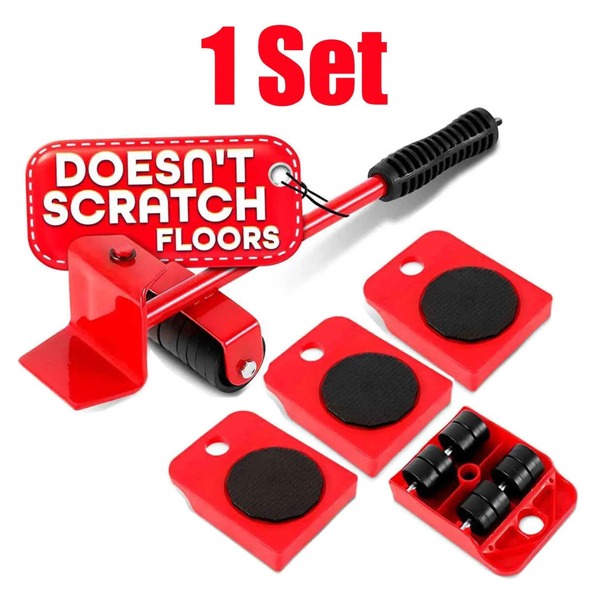 Heavy-Duty Furniture Mover & Lifter Tool Set | 600 lbs Capacity, 360° Rotation Dolly