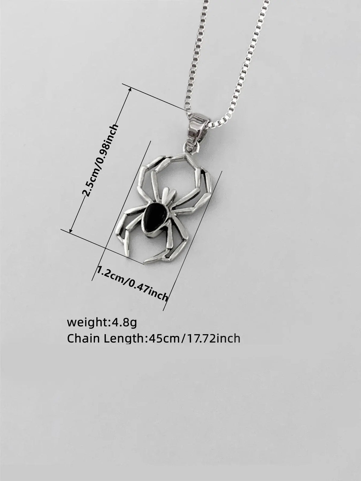 Gothic Spider Pendant Necklace for Women, Dainty Witchy Fashion Jewelry