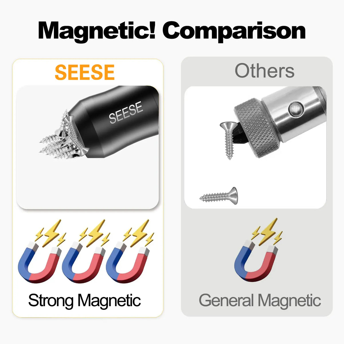 【Father's Day Gift】SEESE Strong Magnetic Screw Ring - 1/4" Universal Bit Holder for Hex Screwdriver & Power Bits