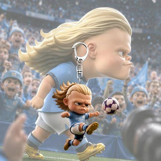 4PCS Cartoon Soccer Acrylic Keychain Set – Cute Bag & Key Charms