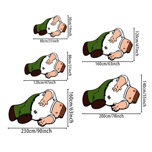 Cute Cartoon Plush Rug, Non-Slip Washable Floor Mat for Home Decor