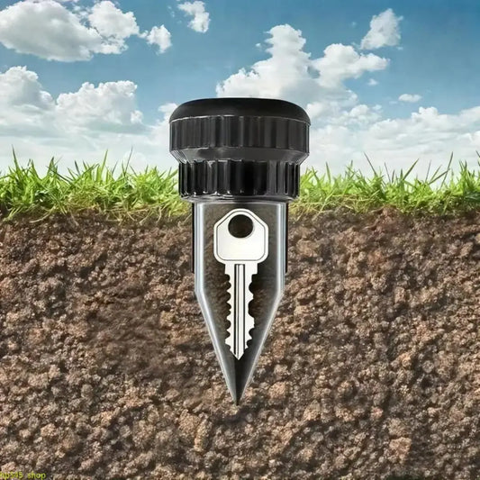 Underground Spike Garden Key Hider, Weatherproof Concealed Storage Safe with Watering Can Design