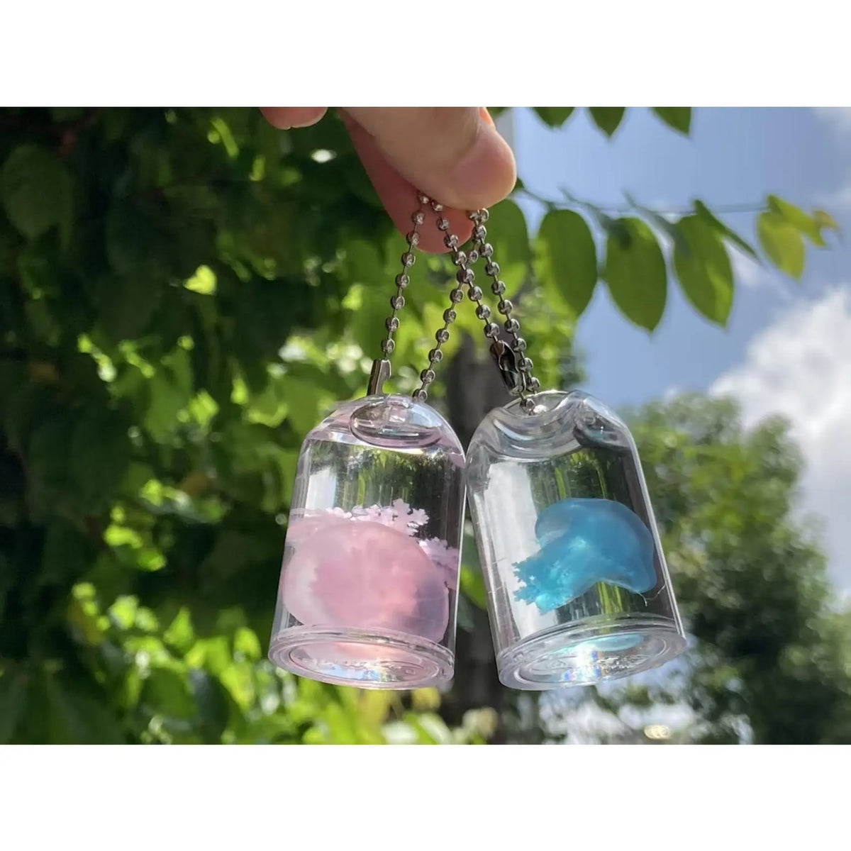 Trendy Silicone Jellyfish Replica Keychain