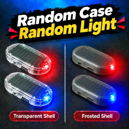 Solar Powered Car Alarm LED Light, Fake Security Warning Flasher, No-Wiring Auto Anti-Theft Decor