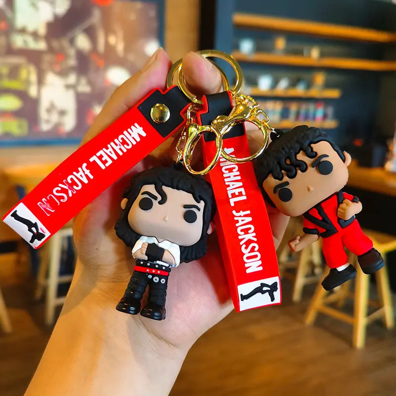 Music-Themed Figurine Keychains, Cute Character Bag Charms, Decorative Keychain Gifts