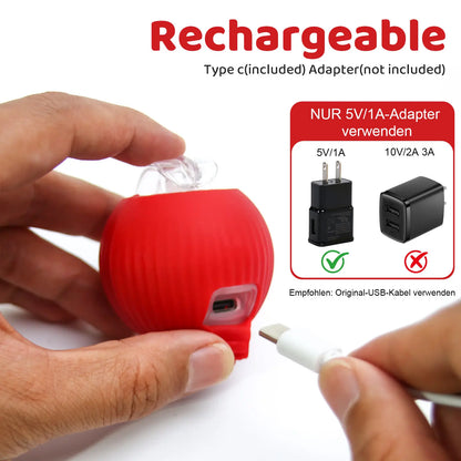 Interactive Rolling Pet Ball Toy, USB Rechargeable with Motion Activation, Bird Sounds & Lights
