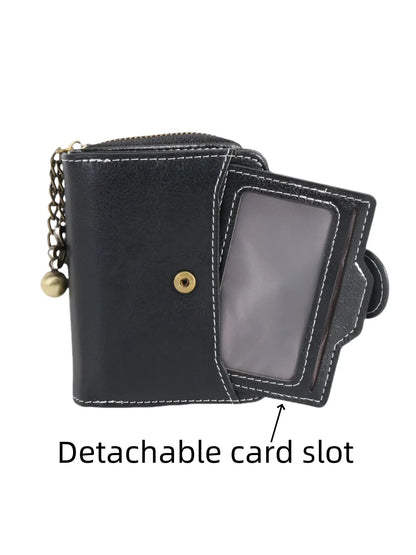 Women's Elegant Minimalist Short Wallet, All-match Trendy Mini Bifold Purse, Gorgeous Card Holder for Daily Use As Birthday Gift