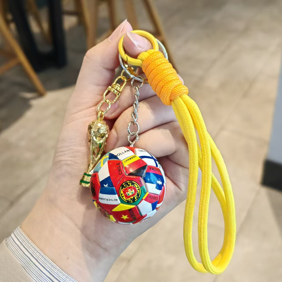 World Cup 2026 Football Keychain - Cool Soccer Fan Gift & Backpack Charm