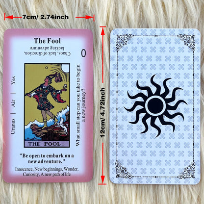 Beginner Tarot Card Deck with Meanings & Guidebook, Easy-to-Learn Tarot Reading Kit, Divination Cards for Beginners