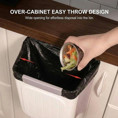 🗑️ Hanging Kitchen Trash Can, Space-Saving Cabinet Door Waste Bin for Food Scraps & Small Spaces