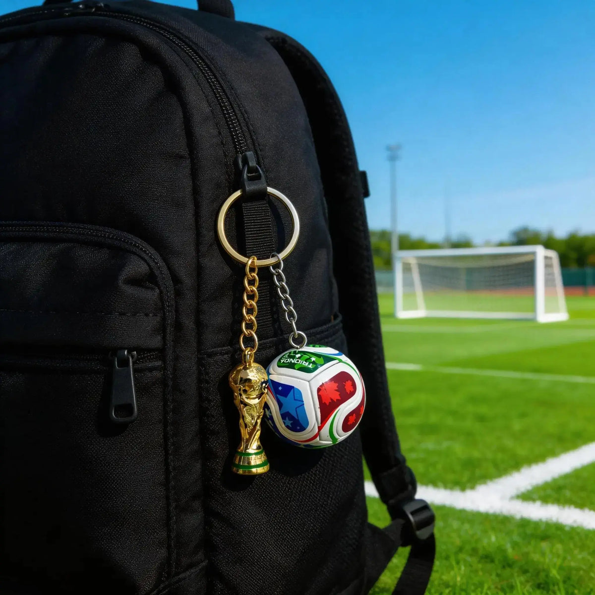 World Cup 2026 Football Keychain - Cool Soccer Fan Gift & Backpack Charm