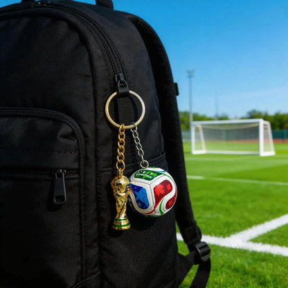 World Cup 2026 Football Keychain - Cool Soccer Fan Gift & Backpack Charm