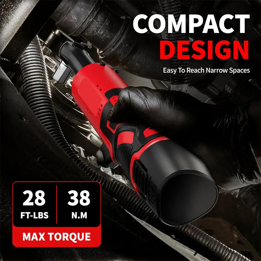 Cordless 3/8" Electric Ratchet Wrench, 45 Nm High-Torque Car Repair Tool