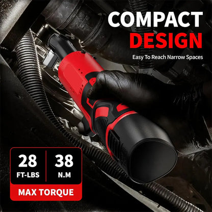 Cordless 3/8" Electric Ratchet Wrench, 45 Nm High-Torque Car Repair Tool