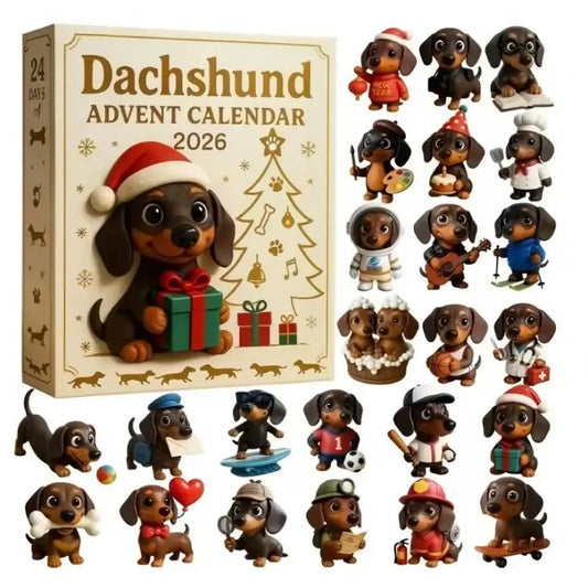 Christmas 24‑Day Countdown Surprise Box, Hanging Puppy Ornaments for Holiday Decor
