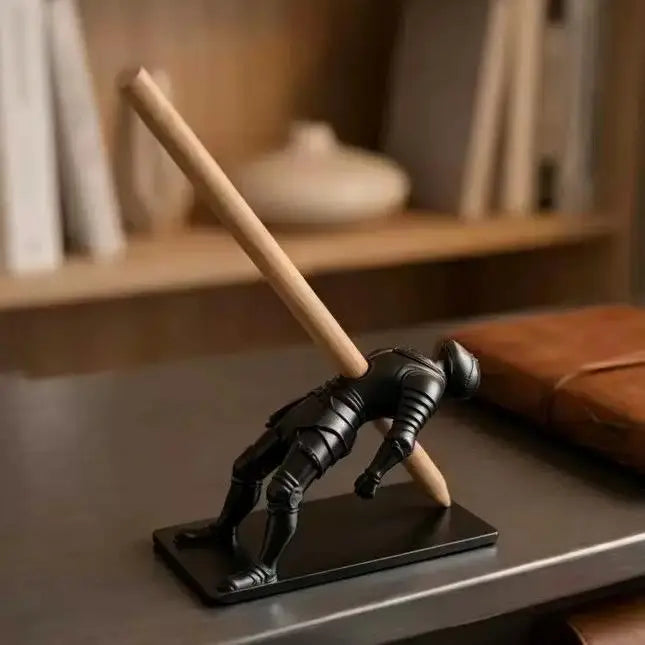 Ninja Pen Holder for Desk, Black Ninja Decor Pen Stand Pencil Holder Desk Accessories for Office Home Classroom