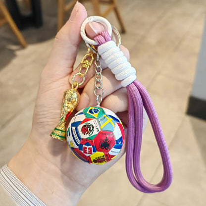 World Cup 2026 Football Keychain - Cool Soccer Fan Gift & Backpack Charm
