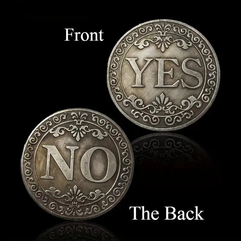 Yes No Decision Maker Lucky Coin, 1 Count Double-sided Commemorative Coin, Collectible Gift for Friends, Classmates, Family