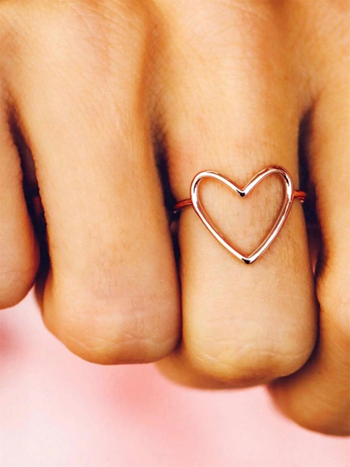 Heart Design Ring for Women & Girls, Trendy Elegant Fashion Jewelry