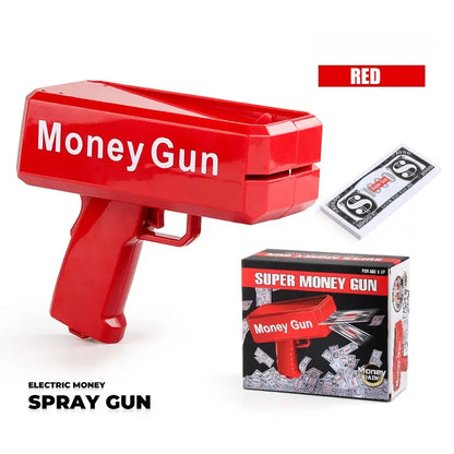 Money Gun Party Toy, Durable Cash Blaster for Parties, Interactive Prank Gag Gift, Perfect for Kids' Birthdays and Celebrations